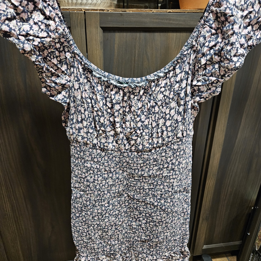 Wild Fable Floral Mini Tube Dress - Pink and Blue Off Or On Shoulders